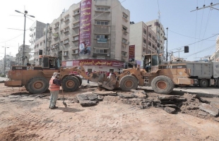 بلدية غزة تشرع بعمل صيانة شاملة لمفترق أبو طلال