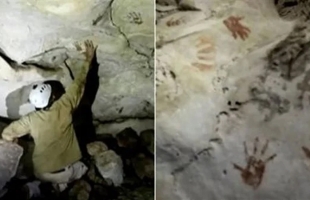 اكتشاف آثار أيدي أطفال عمرها 1200 عام على جدار كهف