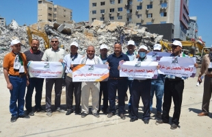 غزة: أول وقفة احتجاجية للمطالبة بدعم القطاع الهندسي وإشراكه في ملف الإعمار