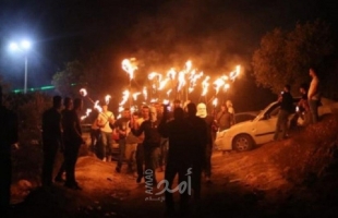 نابلس: استمرار فعاليات الإرباك الليلي في بلدة بيتا رفضًا لإقامة بؤرة استيطانية