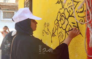 تنفيذ مبادرة مجتمعية لتجميل أحد الأحياء السكنية في النصيرات- فيديو