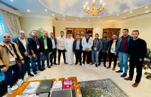 بعثة غزة الإعلامية لتغطية بطولة كأس العرب فيفا (2021) تلتقي العمادي في قطر