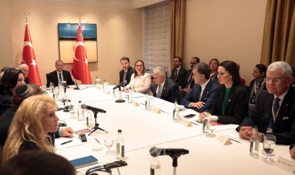 أردوغان يجري لقاء  مع ممثلين عن المنظمات اليهودية في نيويورك