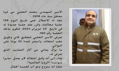 محكمة الاحتلال تؤجل محاكمة الأسير محمد الحلبي للمرة 168