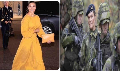 ولي عهد السويد تتخلى عن أنوثتها وترتدي الملابس العسكرية