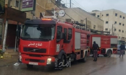(16) حادث إطفاء وإنقاذ نفذتها طواقم الدفاع المدني في الضفة والقدس