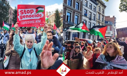 آلاف المتظاهرين في شوارع لييج رفضاً للإبادة في غزة ومطالبةً بفرض عقوبات على دولة الاحتلال - صور