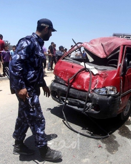 مرور غزة: وفاتان و(5) إصابات في 13 حادث سير